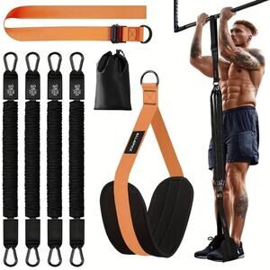 Pull up Assistance Bands Set - 4 Heavy Duty 75 lbs Resistance 300Lbs, Adjustable